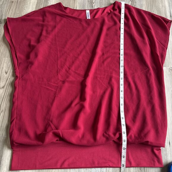 Red Neineiwu Short Sleeved Blouse Size Large - Picture 6 of 9